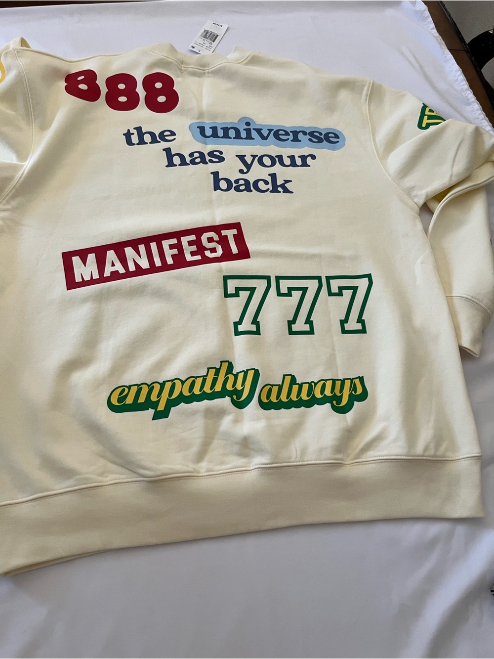 Graphic 'SMILE' Cream Sweatshirt - Picture 3 of 10